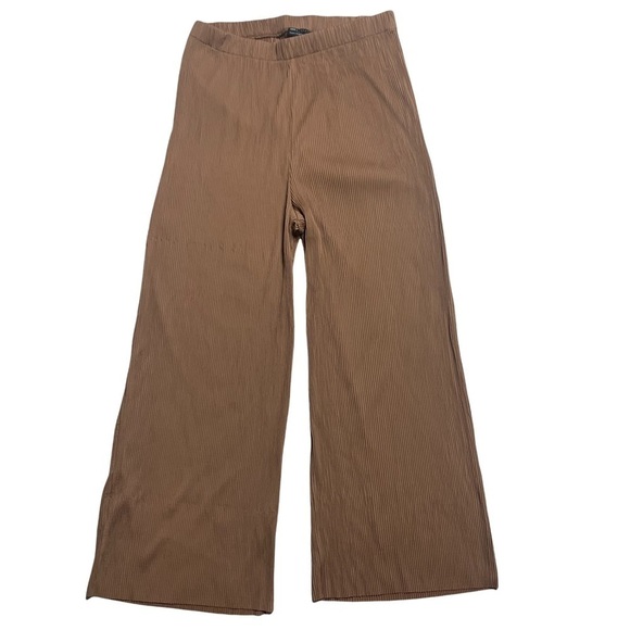 ASOS DESIGN New In Original Packaging plisse culotte pants in brown Size 8 - Picture 9 of 14